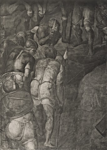 Istituto Centrale per il Catalogo e la Documentazione: Fototeca Nazionale — Buonarroti Michelangelo - sec. XVI - Soldati — particolare, parte inferiore sinistra